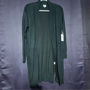 New Cielo long black pocket sweater cardigan Sz M